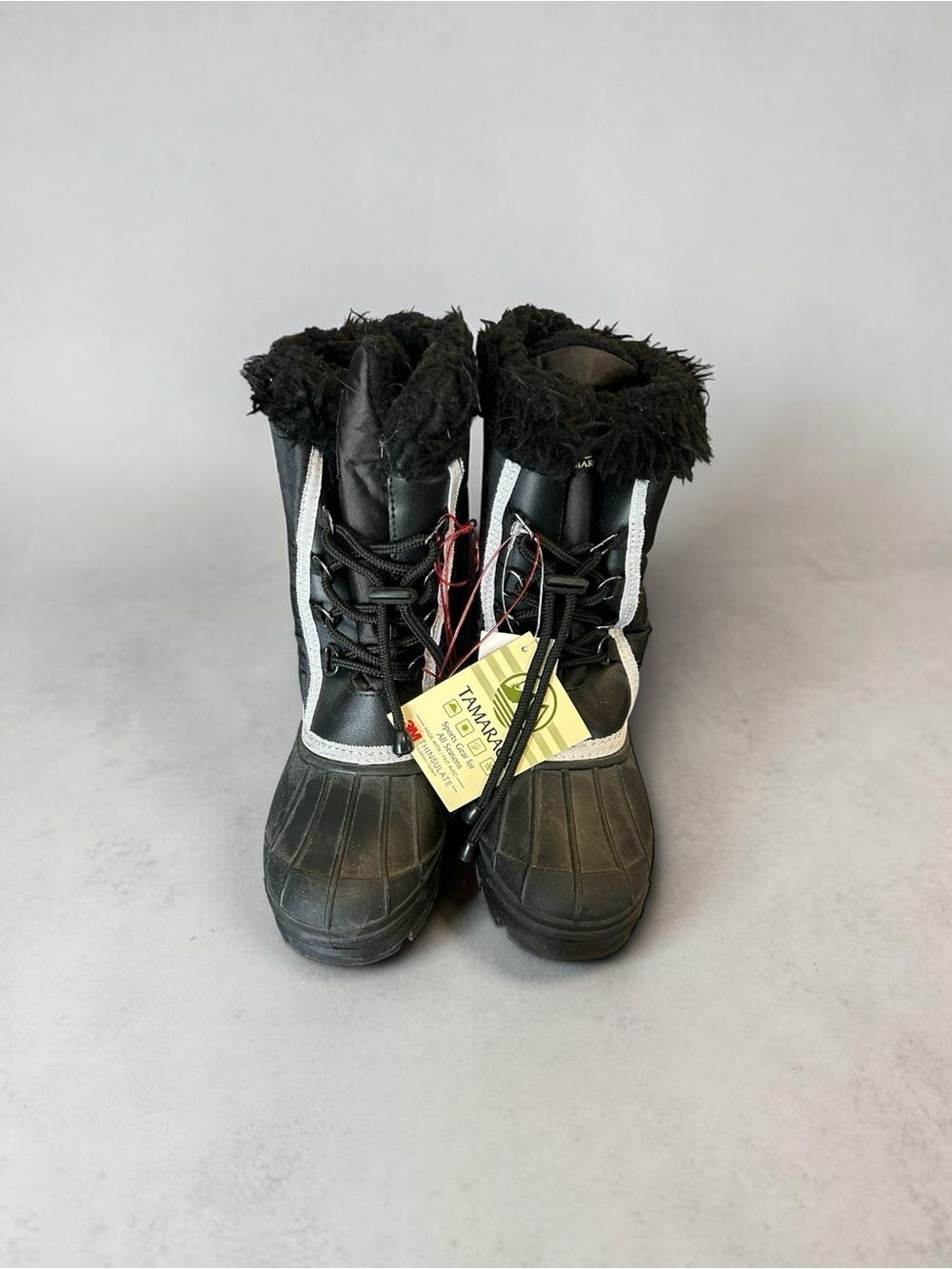 Tamarack Kids Black Snow Boots size 2 3M Thinsulate Waterproof